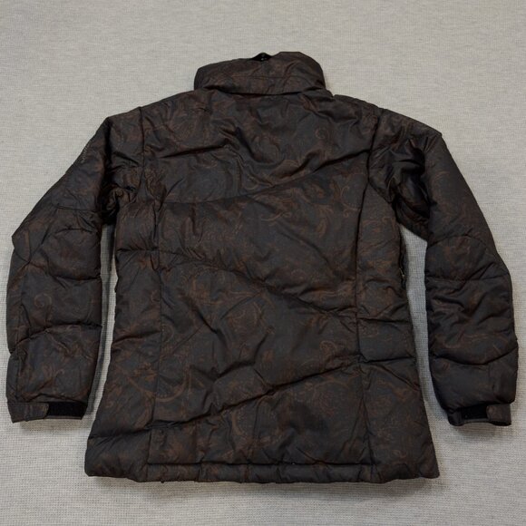Columbia Womens Titanium 550 Jacket Black Brown Paisley 2 Way Zip Ski Coat Sz M - Picture 4 of 16